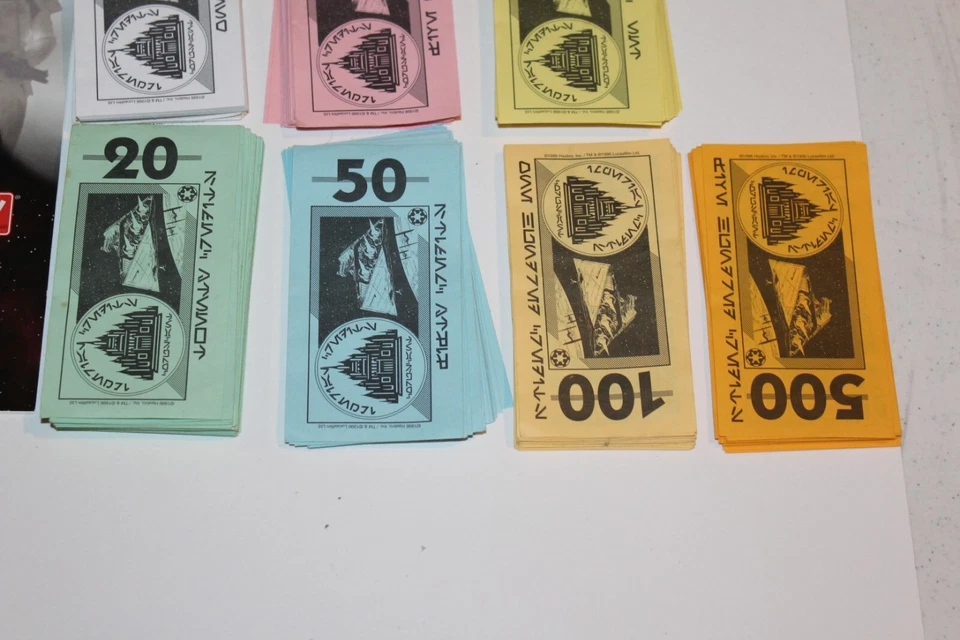 Star Wars Monopoly Board Game Classic Trilogy Edition 1997 Parts Money Dice Book - Image 2 of 4