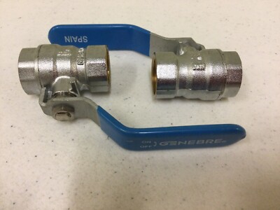 NEW, (LOT OF 2) GENEBRE CW617N PN25 1/2  DN15 LIGHT BALL VALVE, FREE SHIPPING