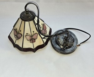 Vintage Butterfly Tiffany Style Stained Glass Hanging Light Butterflies