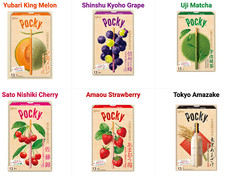 Edición Limitada Japón Exclusivo Giant Pocky Regional 6 Sabores Blanco Chocolate SET