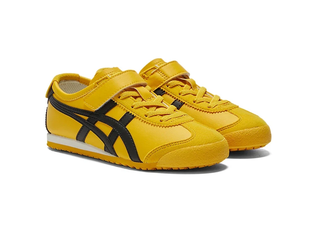 ASICS Scarpe sneakers Onitsuka Tiger MEXICO 66 unisex bambino giallo nero Giappone nuove