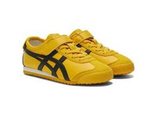 Onitsuka Tiger MEXICO 66 Unisex Kid's Yellow Black Shoes Sneakers Japan New