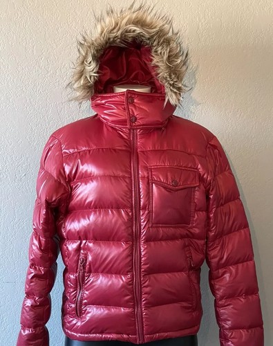 Shiny Red Uniqlo Goose Down Jacket 