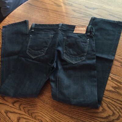 Rockabilly Jeans Dark Blue SZ 34 X 33 Straight Slim  Cut JAPAN USA Denim Men New