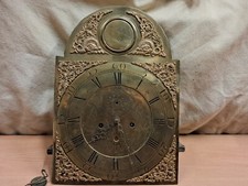 Antique Brass Longcase Clock Movement Arched Dial Jas Liddle Parkhead