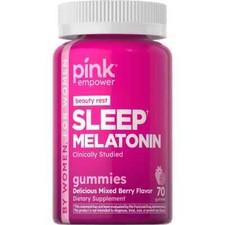 Melatonin 10mg Gummies  70 Count  Vegan, Non-GMO  Gluten Free  by PINK