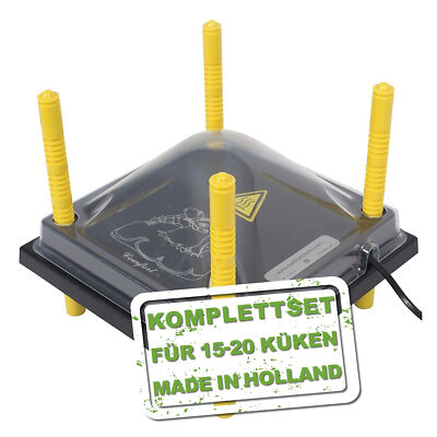 Hühner Wärmeplatte Comfort 25x25cm + Schutzhaube & Temperaturregler,15W/220-240V