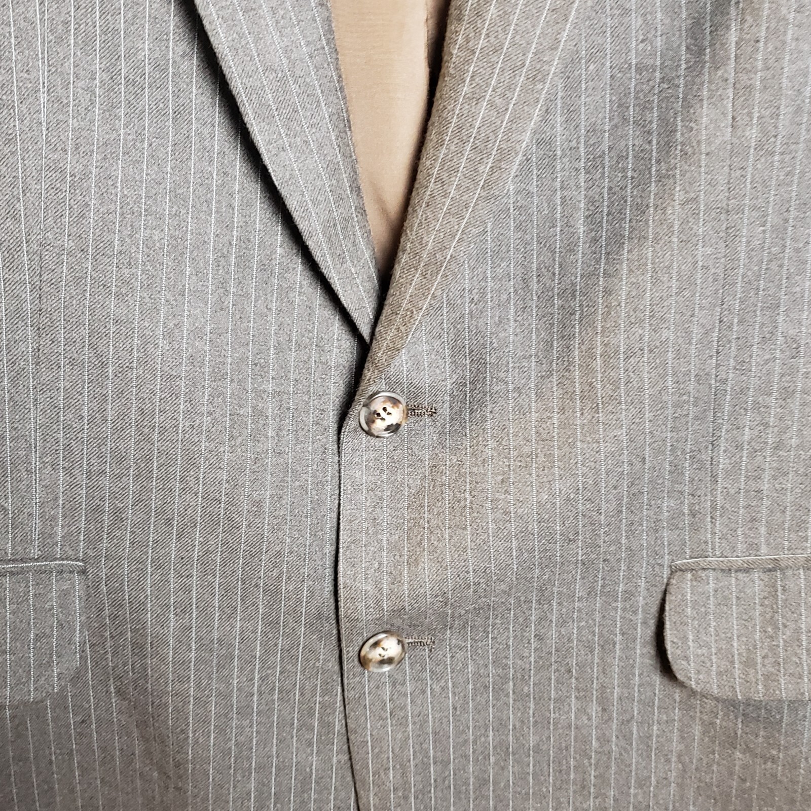 Cappotto sportivo classico YVES SAINT LAURENT VINTAGE Blazer da uomo 42 L marrone a righe