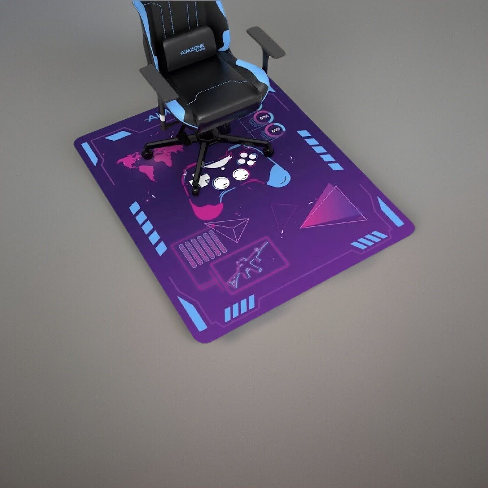 Gaming Chair Mat For Hardwood Floors, Large Gaming Desk Floor Mat, Non-Slip-image