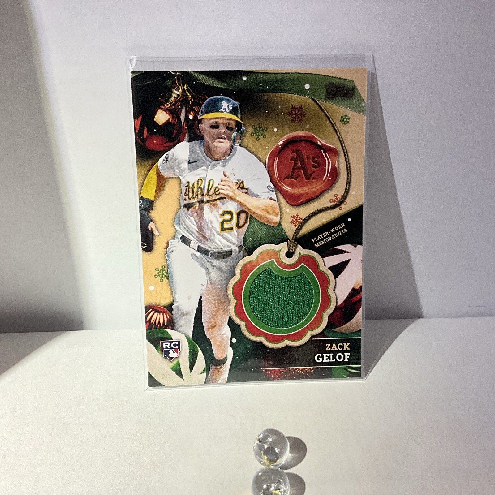 2024 Topps Holiday #RC-ZG Zack Gelof Relic Athletics