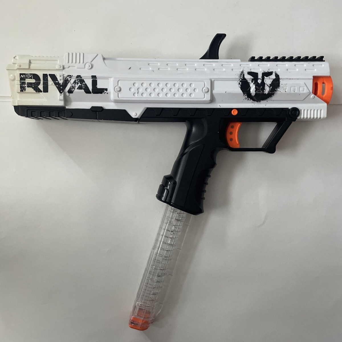 Nerf Rival xv-700 White Gun with Long Clip | eBay