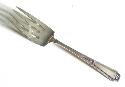 Louis XIV Cold Meat Fork-Towle Sterling Silver 1924-c..3 ozt-7 5/8"-"M" Monogram
