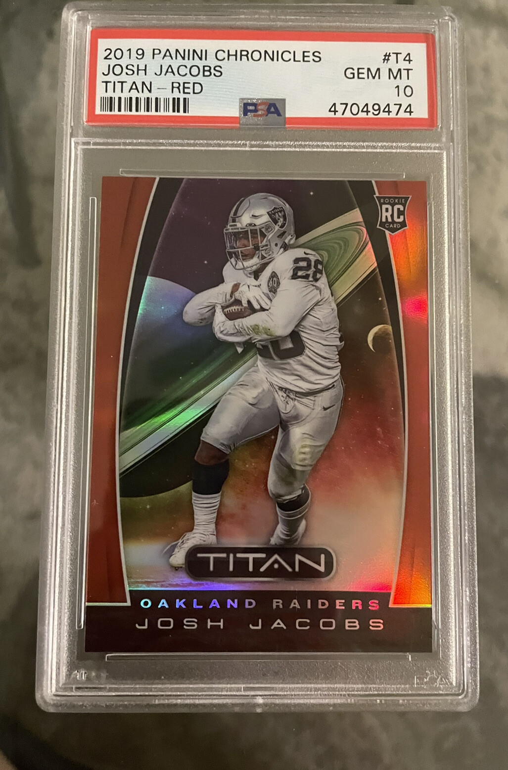 Josh Jacobs Panini Chronicles Titan #T4 Red