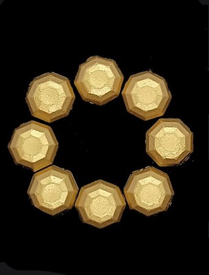 20 Stck. 12 mm Gold Farbe Achteck Acryl Perlen Zum Selbermachen Auffädeln Schmuck Handarbeit