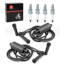 Ignition Coil & Spark Plug W/ Cap Kit For HONDA Nighthawk 650 CB650SC 1982-1985