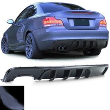 Diffusor Hinten Sport Schwarz Glänzend Geeignet für BMW Serie 1 E82 E88 07-13