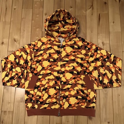 orange and black bape moletom com capuz