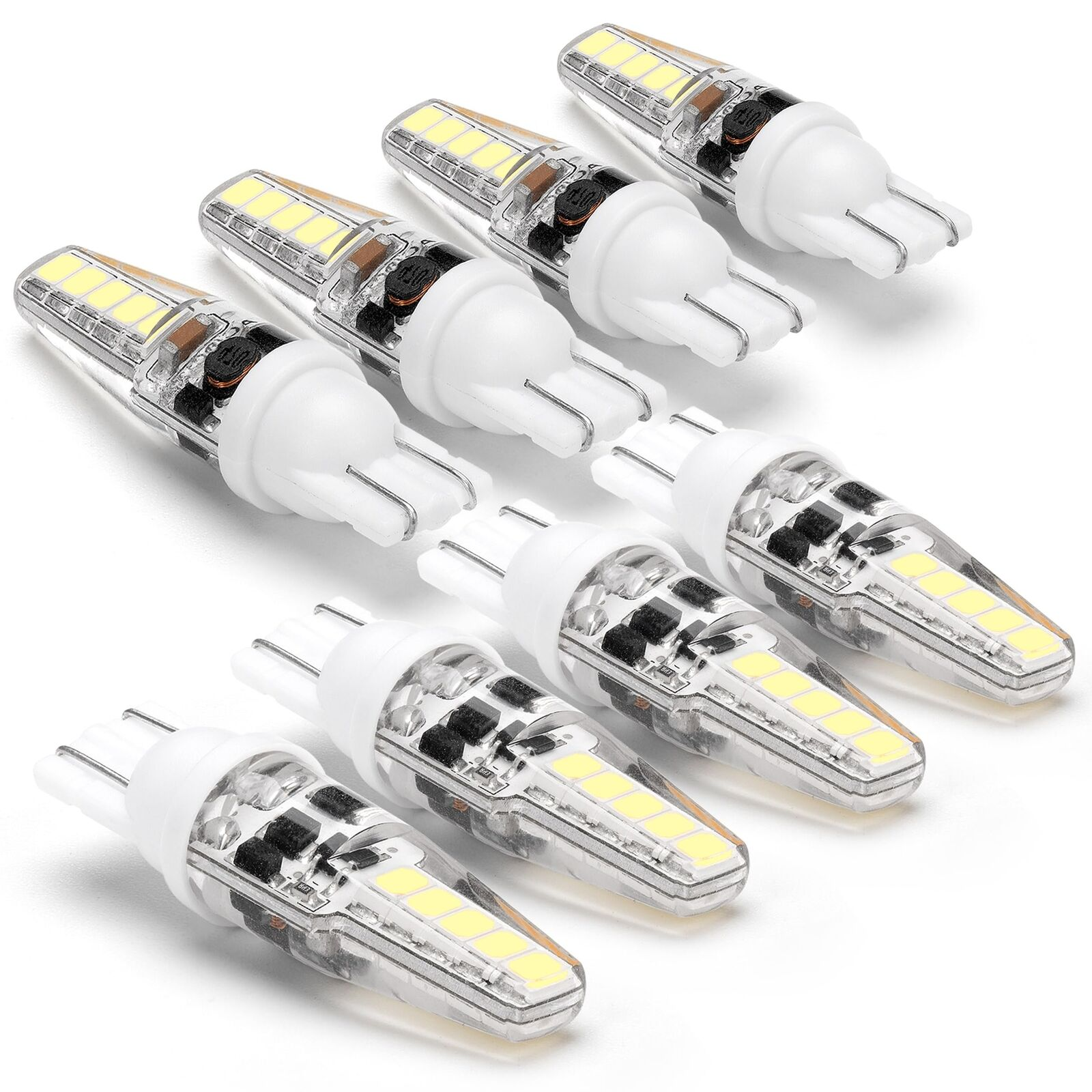 15W 20W T5 T10 Wedge Base LED Light Bulb 300Lm AC/DC 12V-24V Daylight White 6...