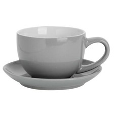 Coloured Cappuccino Cup & Saucer Set Modern Porcelain Tea & Coffee Cup 250ml