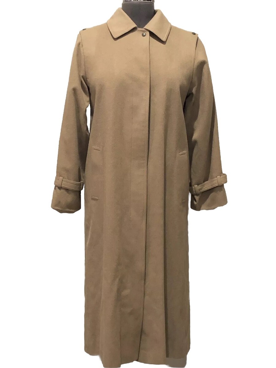 Vintage Womens M SALKO Austria Alpaca Wool Loden Tirol Trench Coat