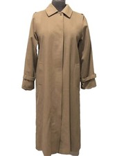 Vintage Womens M SALKO Austria Alpaca Wool Loden Tirol Trench Coat Camel Color