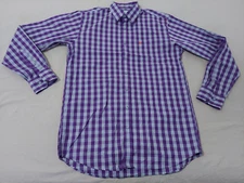 Mens oobe Clemson Tigers Dress Shirt M Medium Purple Button Cotton