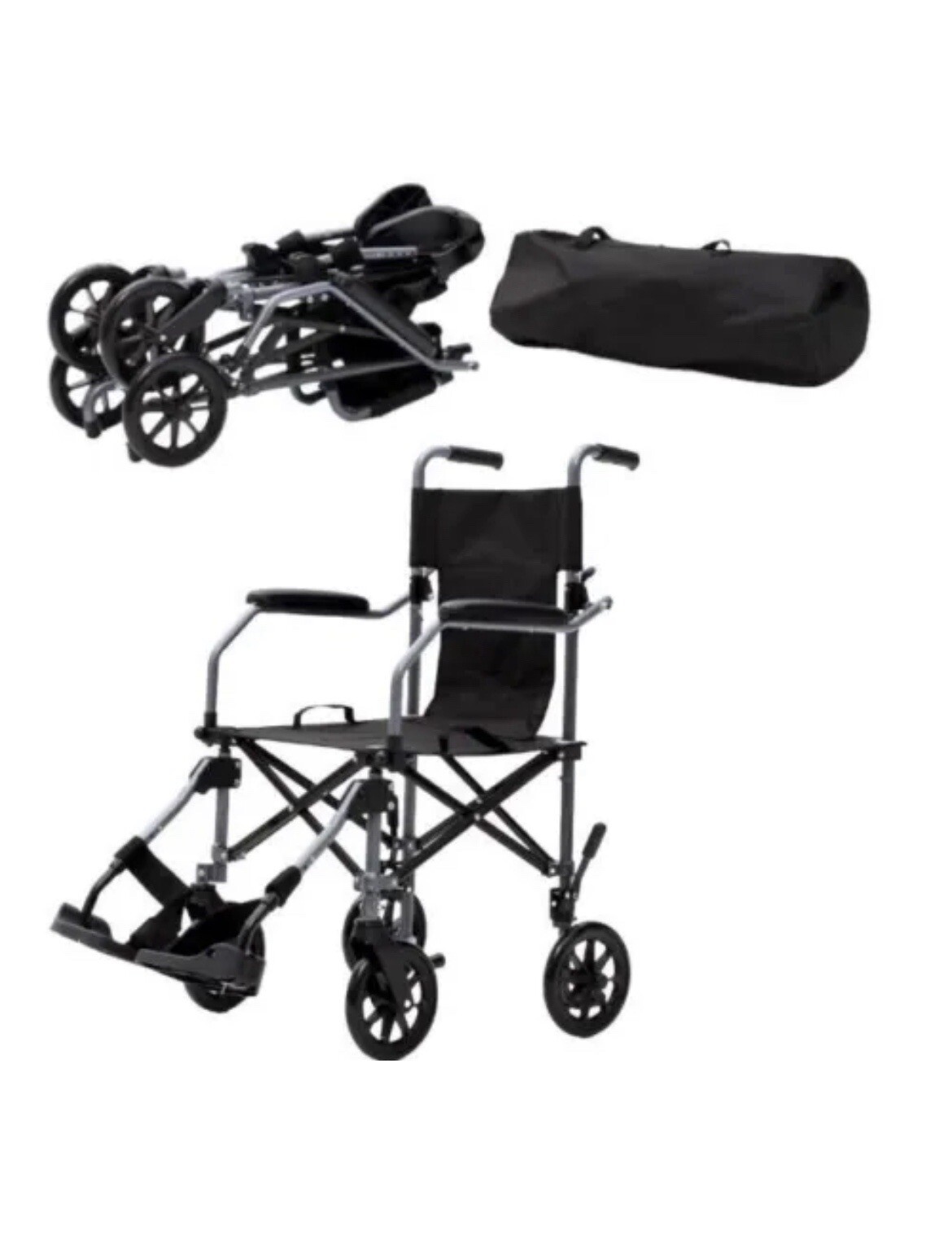 New HECARE Ultra Lightweight Folding traveLite transit wheelchair in a