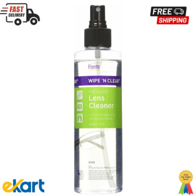 Flents Wipe 'N Clear Eyeglass Lens Cleaner  Fast Drying Anti-st 8 fl oz (236 ml)