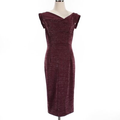 Black Halo NWT Jackie O Sleeveless Dress Size in Burgundy and