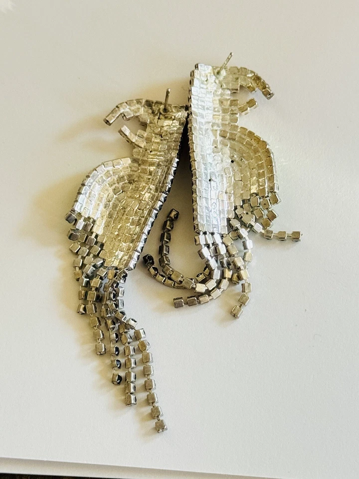 Brincos brilhantes papagaio arara vintage cristal strass pendurado declaração colorida - Imagem 3 de 4