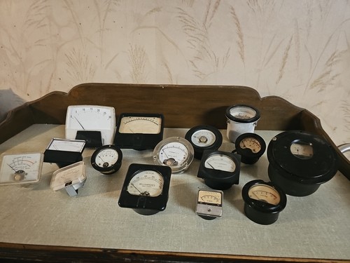 15 Vintage Gauges Volts Amps Misc Brands 