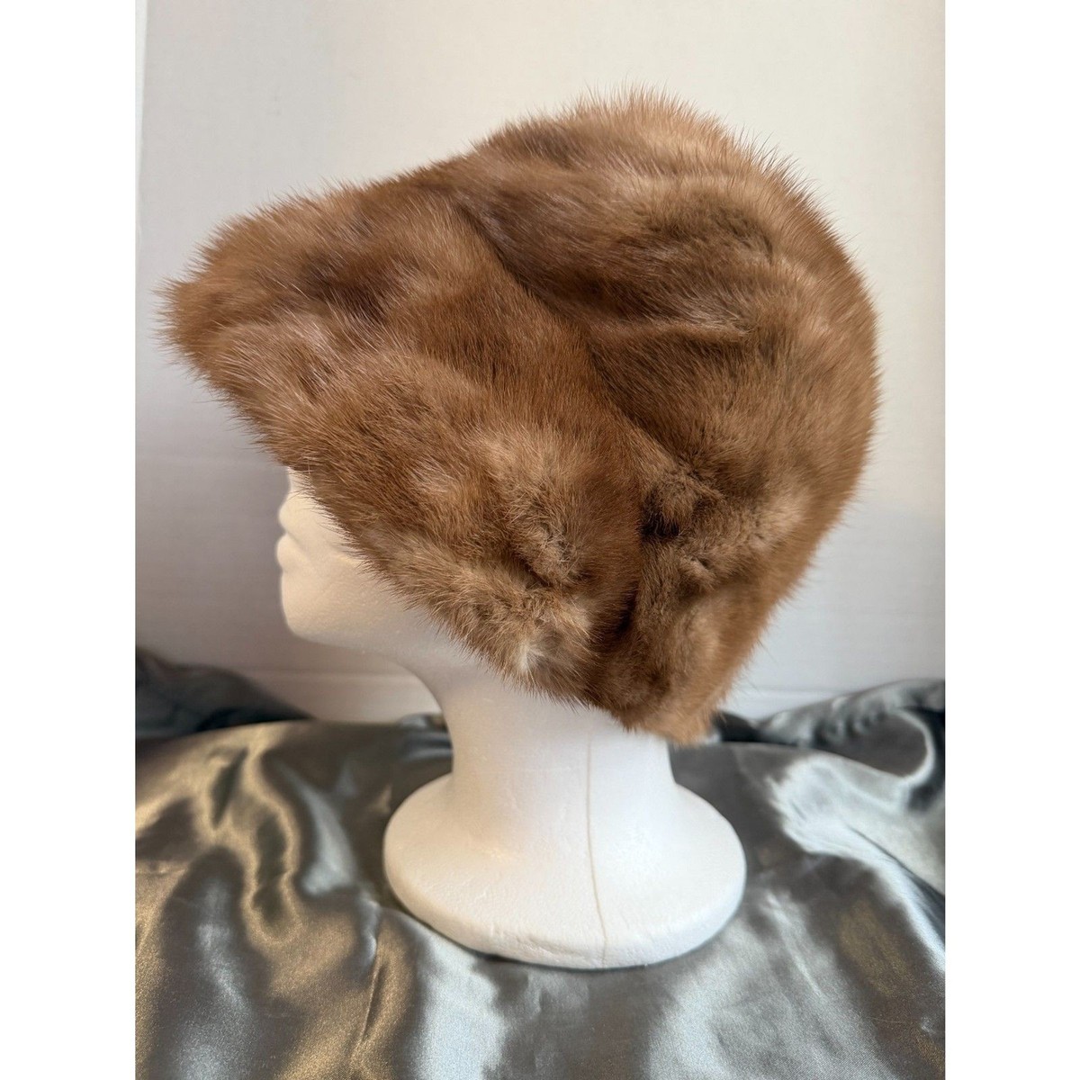 Vintage Mink Fur Hat Ambrose NY Lazarus French Room Brown  display picture 1