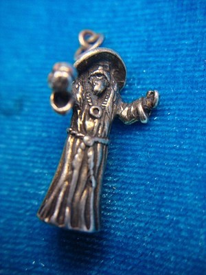 VINTAGE STERLING SILVER 3D WIZARD CHARM - WELL DETAILED