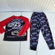 Wonder Nation Boys Pajama Set Black Red L 10-...