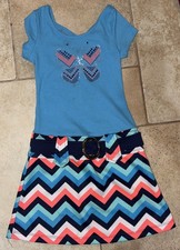 Lilt Girls Kids Size 6 Blue Dress w Butterfly