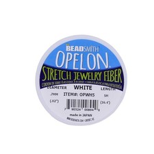 Opelon Floss Stretcher Jewelry Bead Beading Cord Thread 30 Gauge, White 