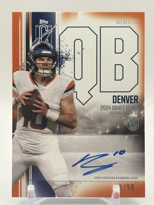 2024 Topps Signature Class - Rookie Class Autographs Bo Nix #RCA-BN Orange...