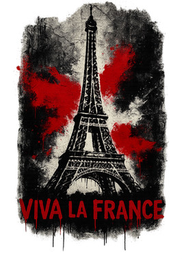 Unisex Graphic T-Shirt Eiffel Tower Viva La France Culture Street Wear Travel