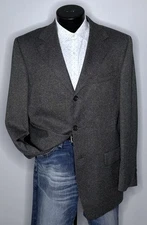 Ermenegildo Zegna Soft Silk Wool Birdseye Tweed Gray Suit Jacket Blazer Mens 40R