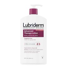  5x Lubriderm Advanced Therapy Fragrance Free Moisturizing Hand Body Lotion 32oz