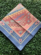 Vintage 80s Wamcraft Southwestern Pueblo Theme Bandana wonderful colorway
