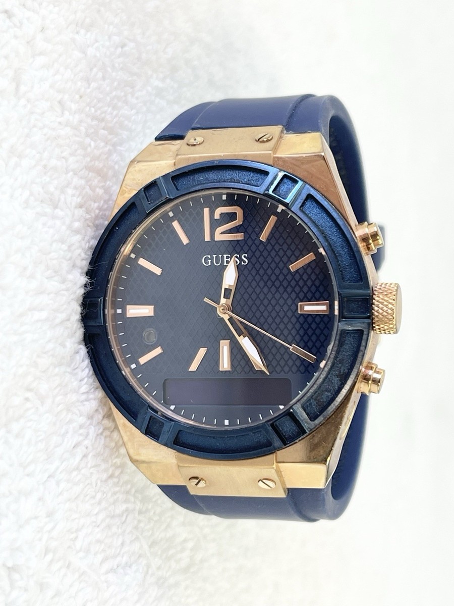 Guess Connect Analog Smart Watch C0002M1 Untested Good Condition