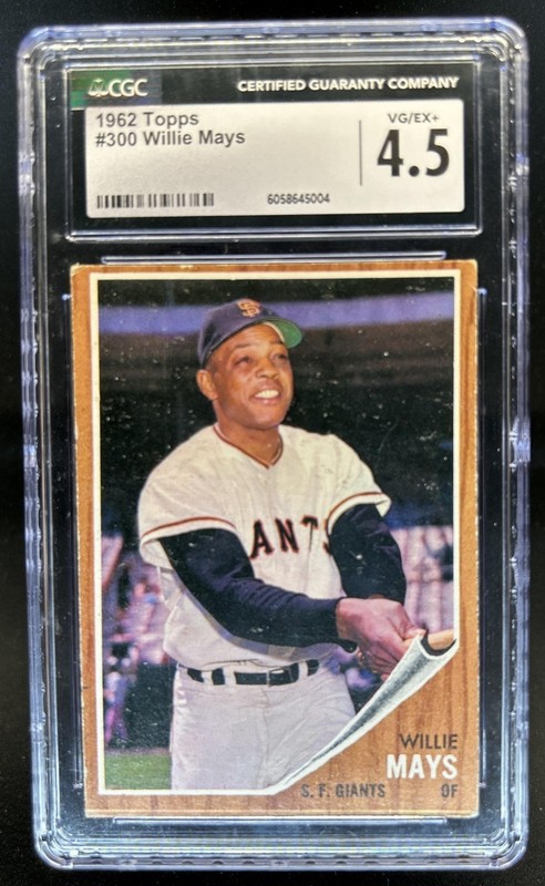 1962 Topps Willie Mays #300 Giants CGC 4.5