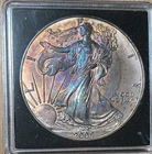 2005 American Silver Eagle 1oz .999 Silver BU Toned Coin Uncertified