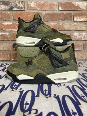 Size 6.5Y - Jordan 4 Retro Craft Medium Olive GS Preowned Original Box FB9928200