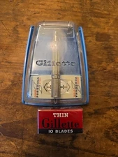 Vintage Gillette Safety Dial Razor J3 In Original Plastic Case 