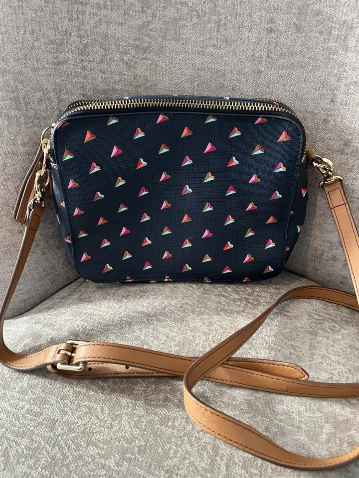 Women’s FOSSIL Navy Purse Leather - Image 2 of 2