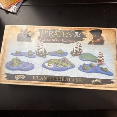 Unused PIRATES of the CRIMSON COAST Island Terrain Set 6 Pc WizKids Gale Force