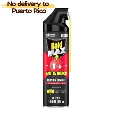 Raid Max Ant and Roach Killer Bug Spray - 14.5oz new