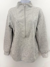 All in Motion Airy Sleek Women's Gray 1/2 Zip Sweatshirt S Mock Neck